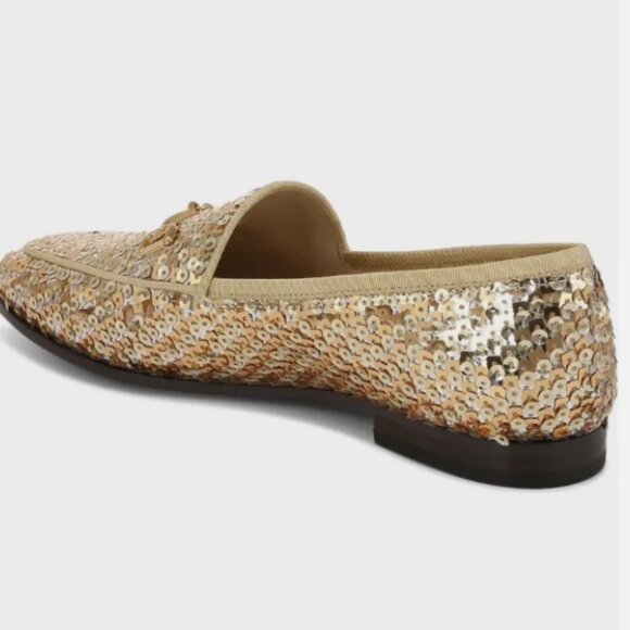 Sam Edelman Loraine Bit Loafer in Gold Sequin MSRP$190 Elegant & Chic - Picture 15 of 16